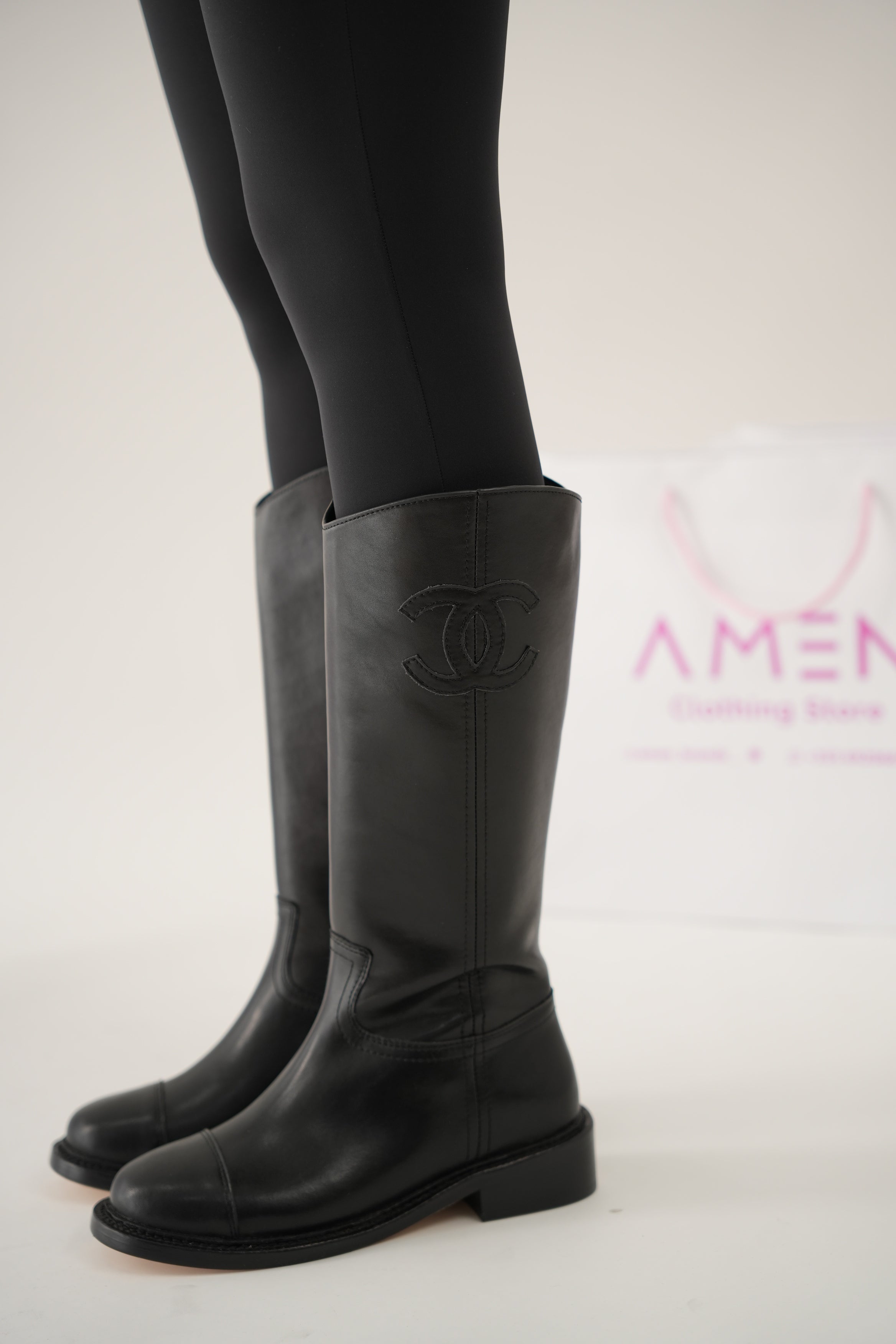 Classic Mid-Calf Leather Boots