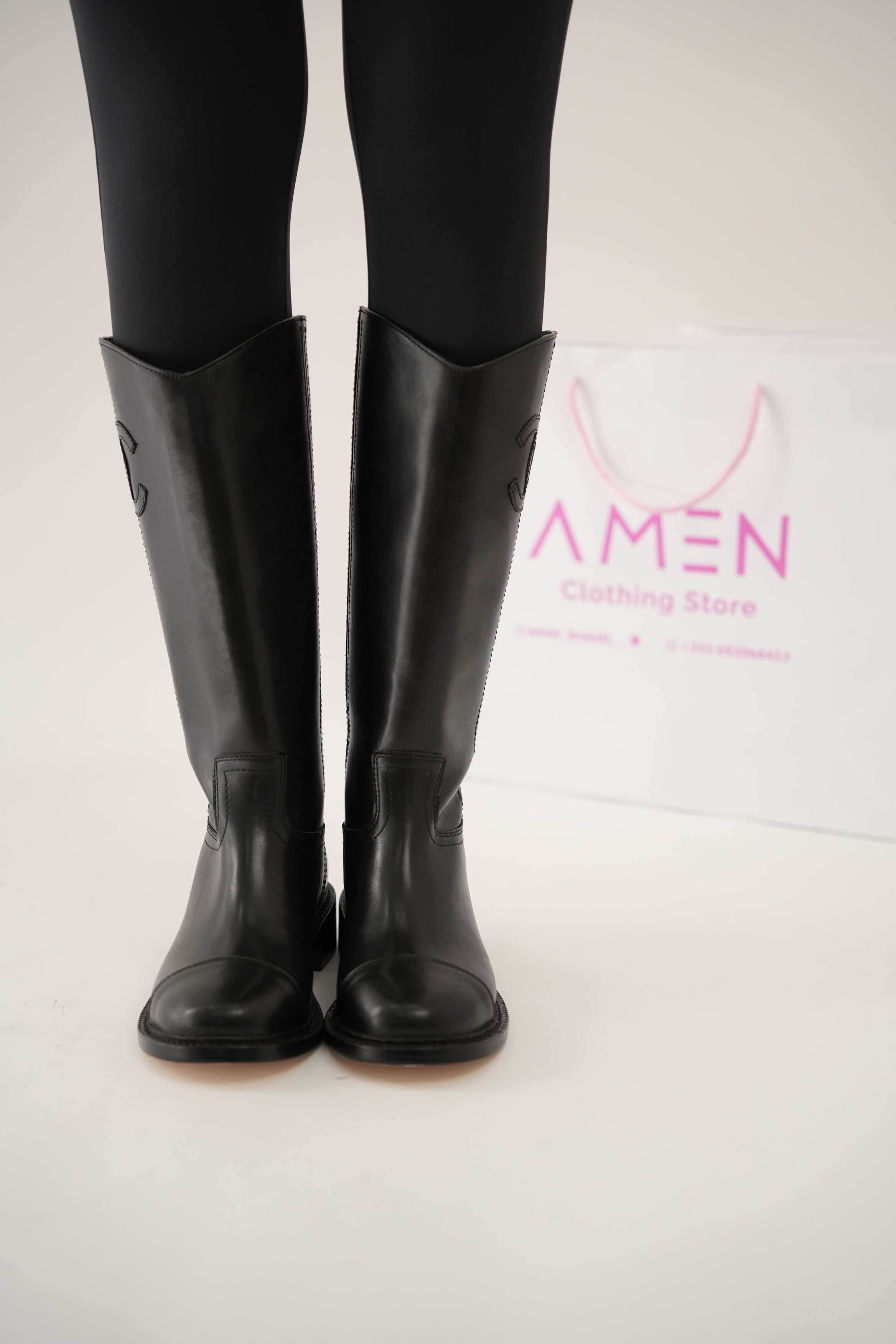 Classic Mid-Calf Leather Boots
