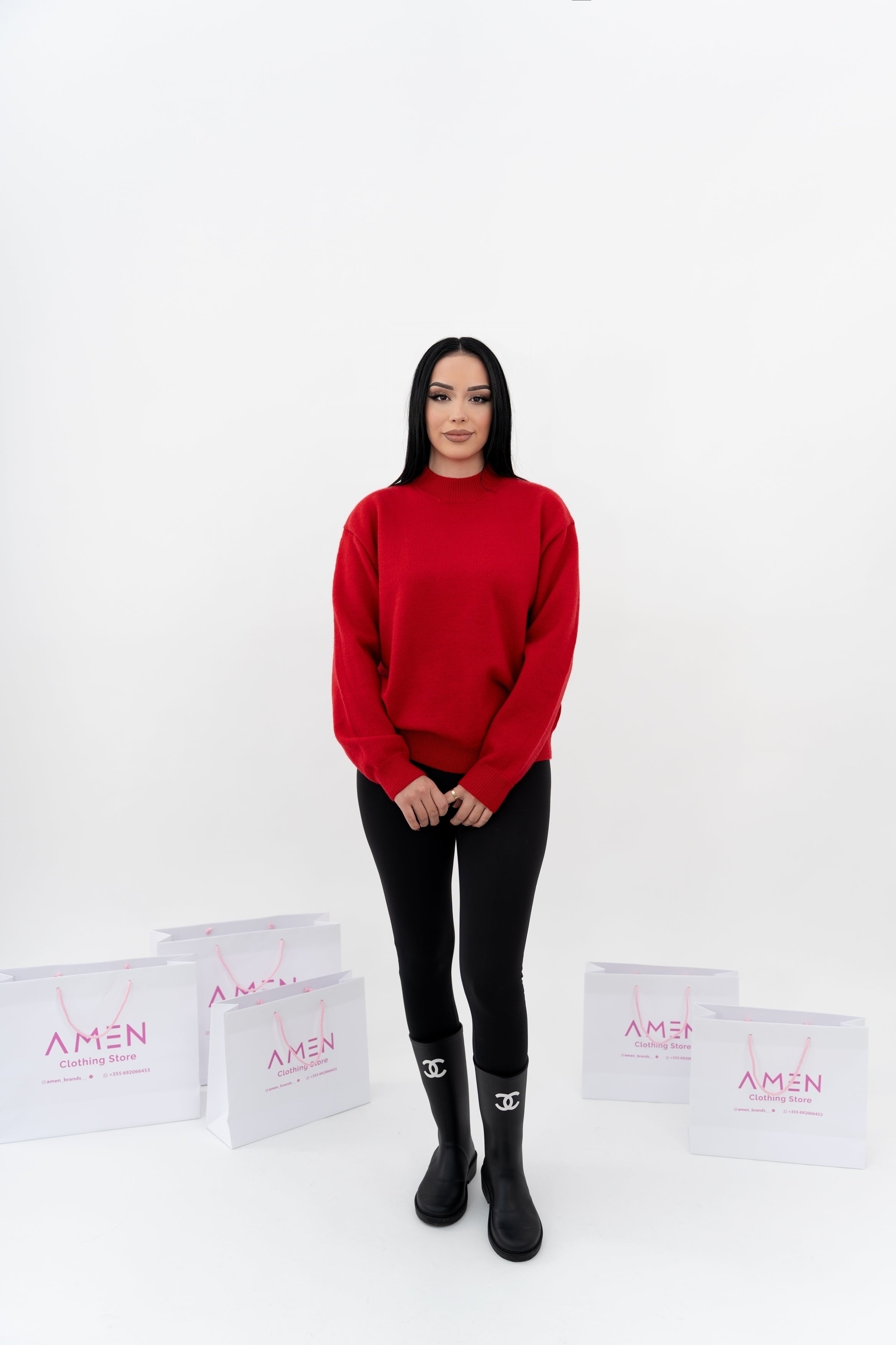 Bluze me Shkrim në Pjesën e Pasme