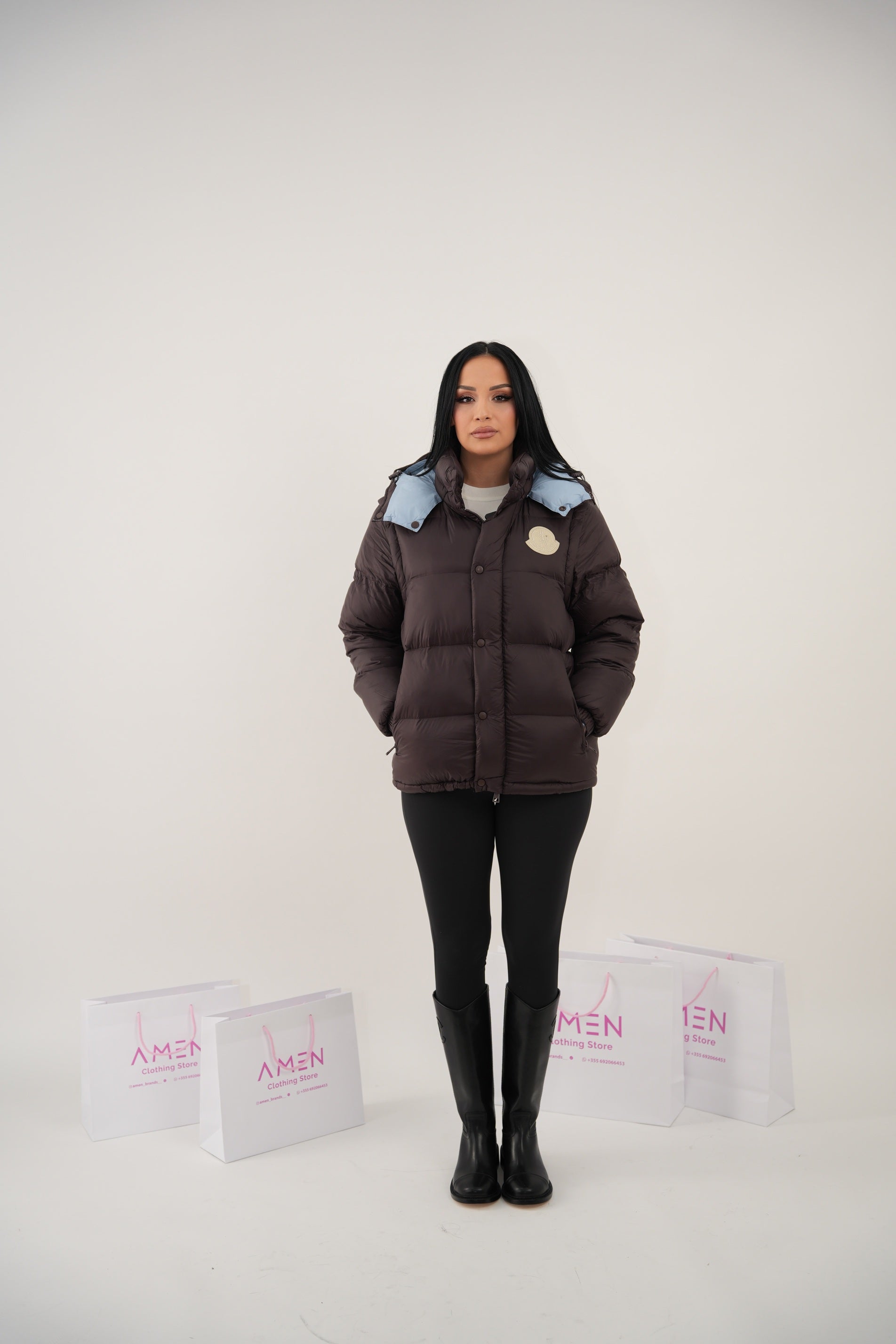 Regular-Length Down Jacket - 100% Down Filling