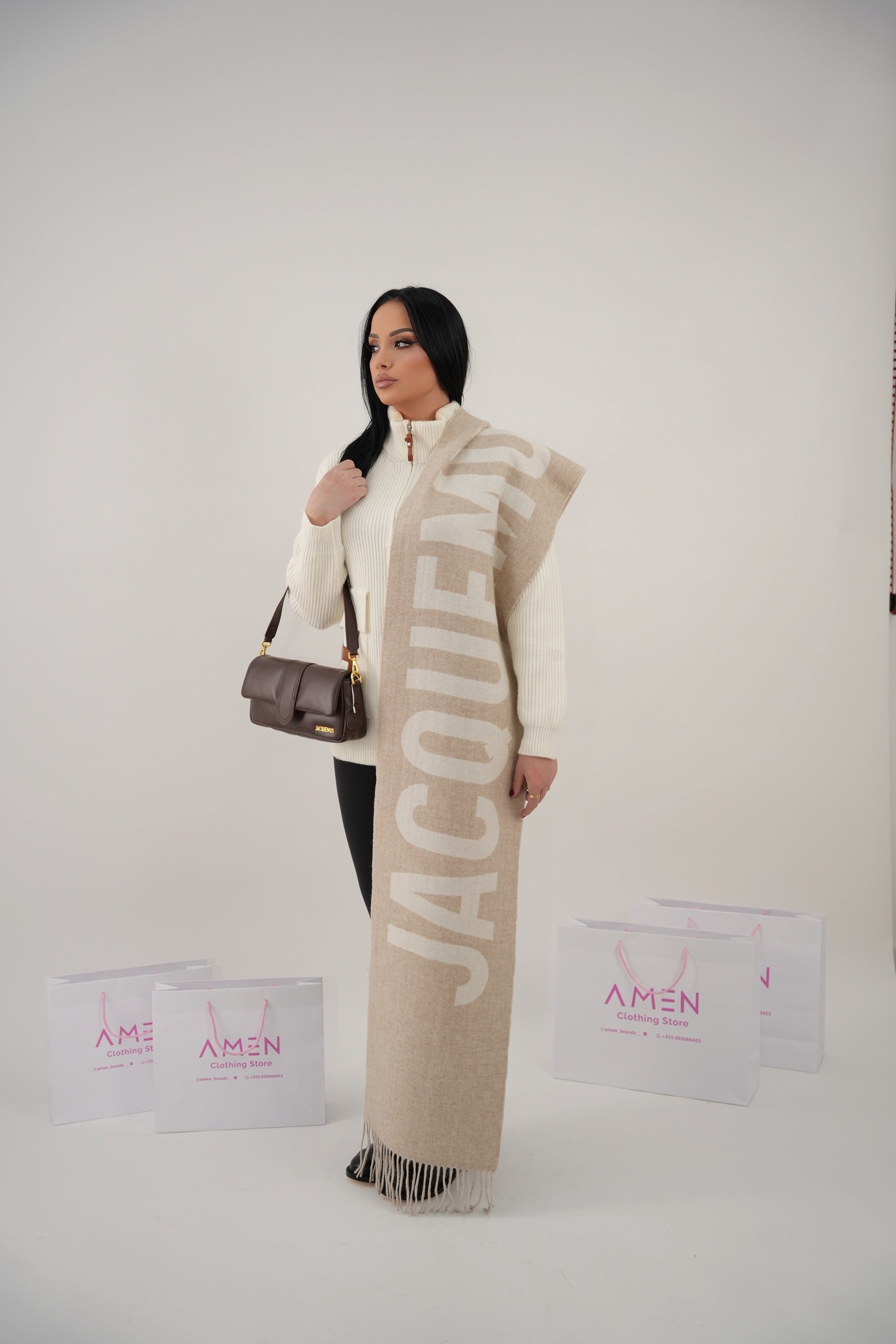 Elegant Oversized Knit Scarf