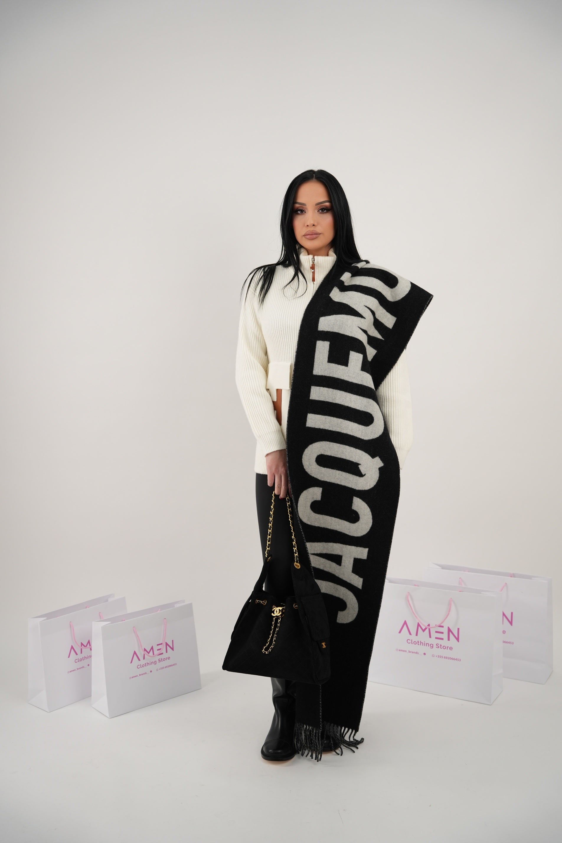 Elegant Oversized Knit Scarf