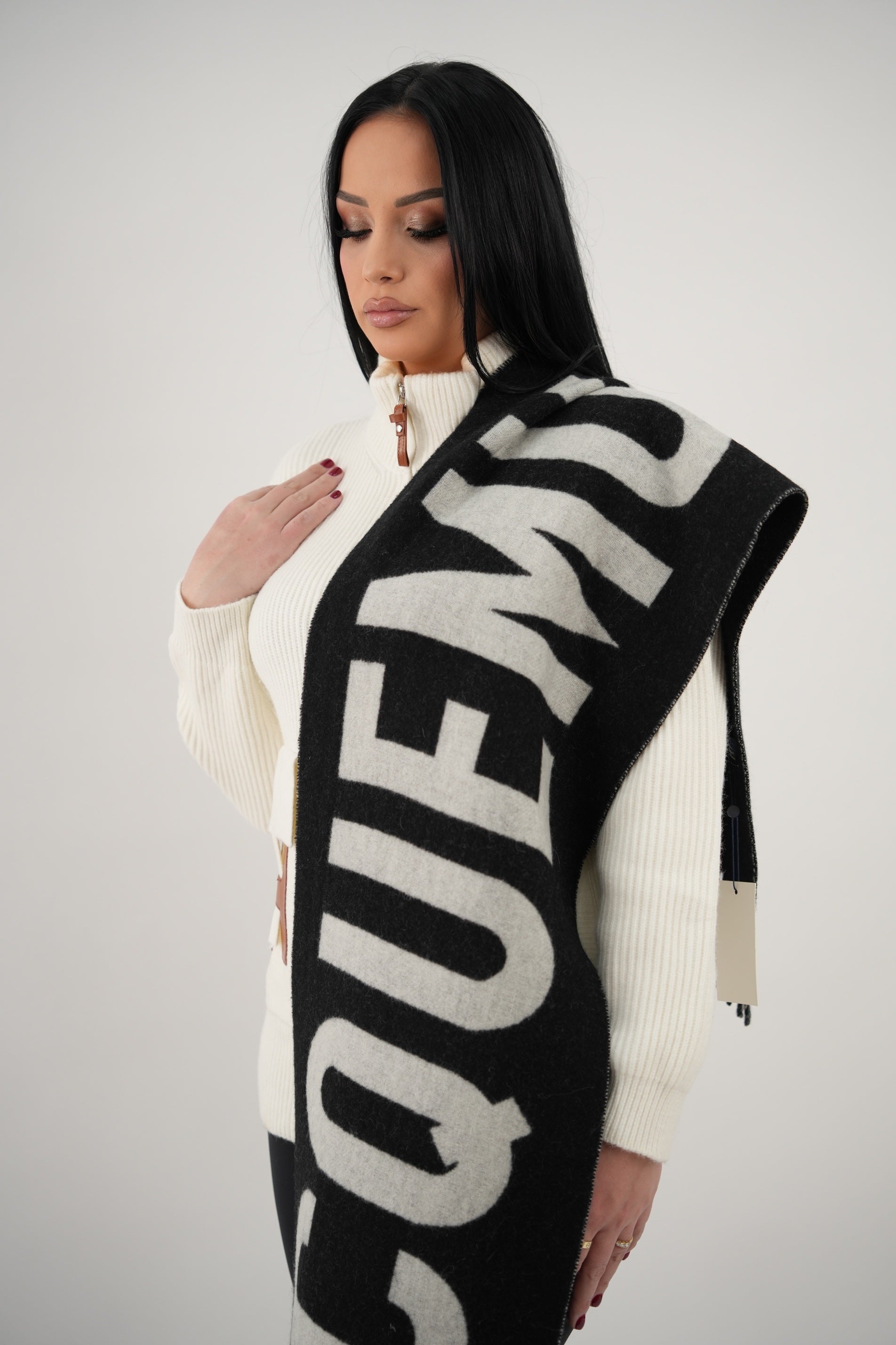 Elegant Oversized Knit Scarf