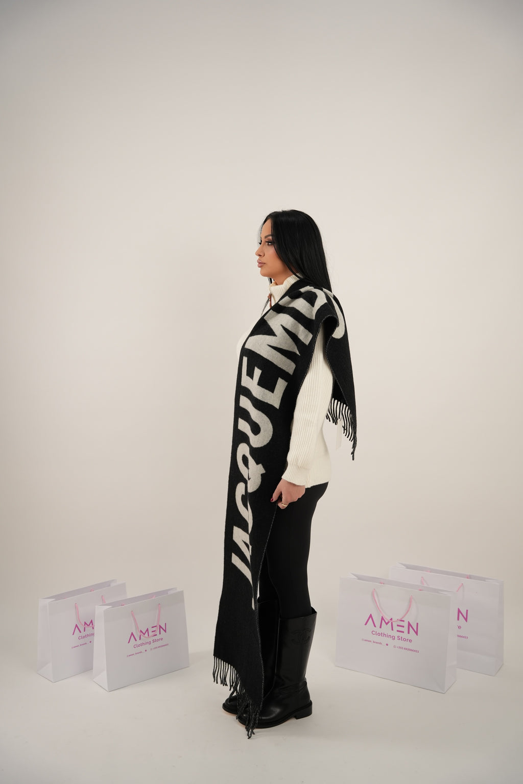 Elegant Oversized Knit Scarf