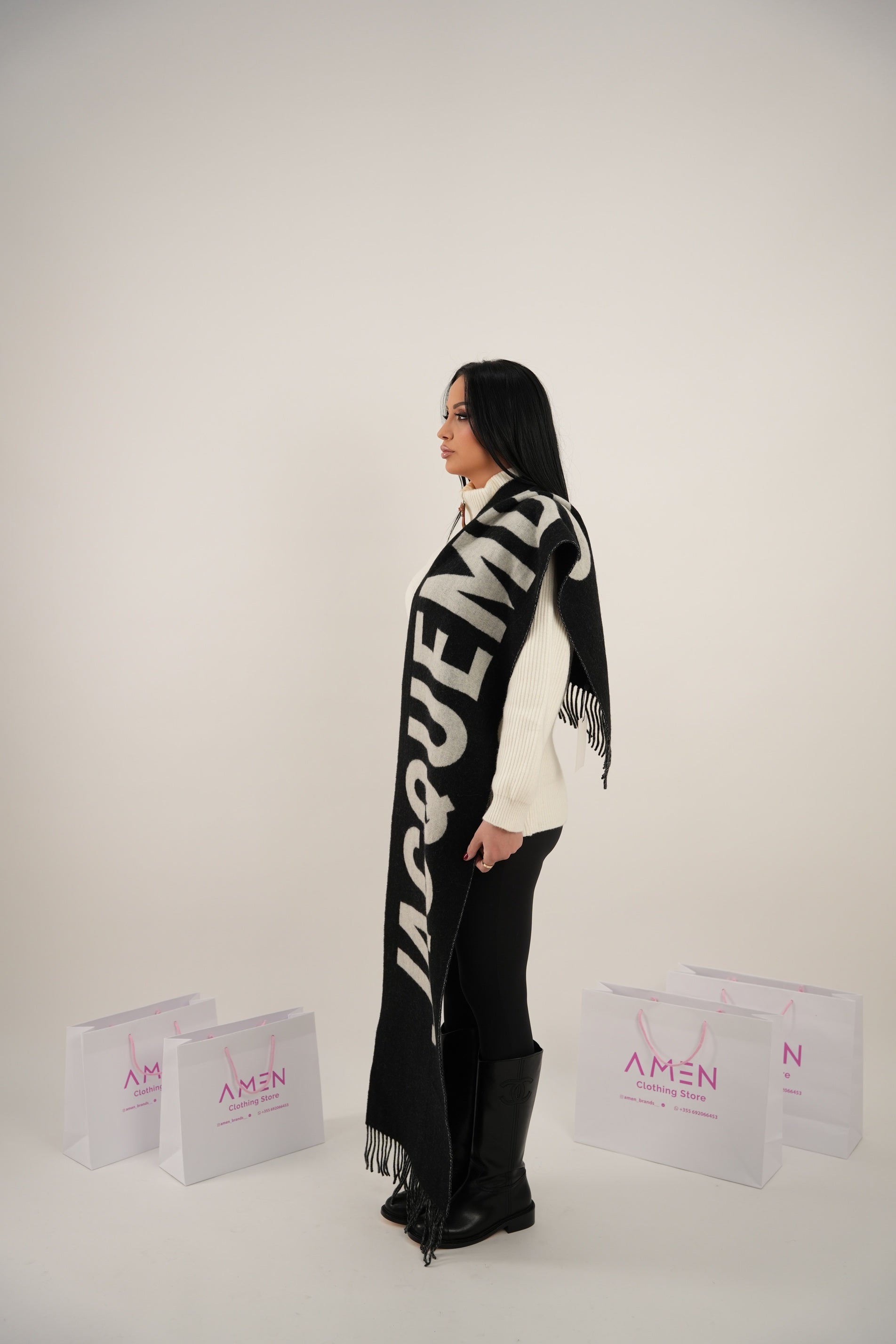 Elegant Oversized Knit Scarf